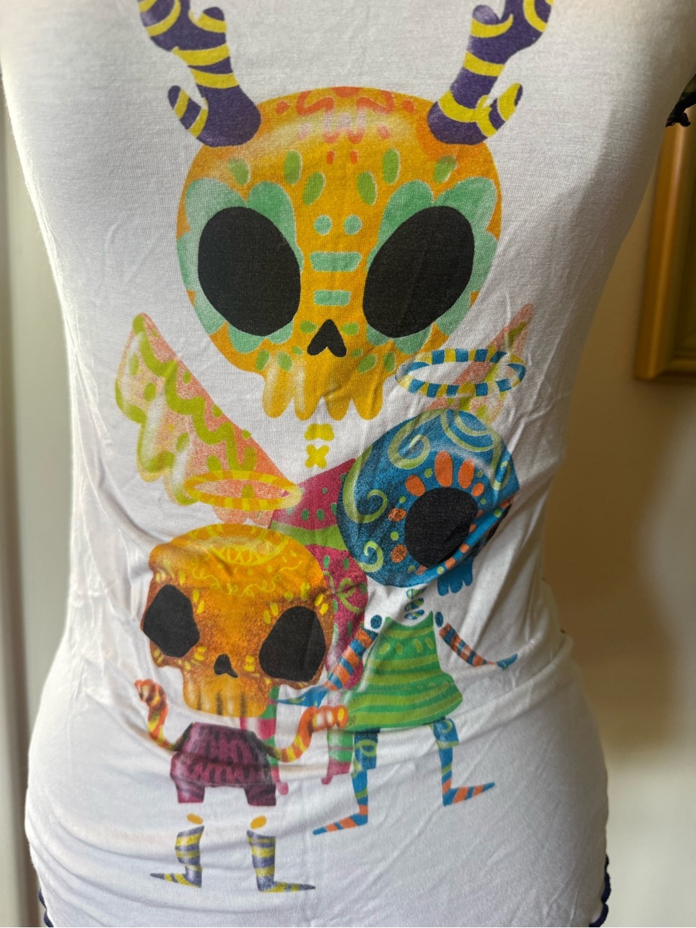 GRAPHIC RUFFLE SLEEVE T-SHIRT - Picture 7 of 12